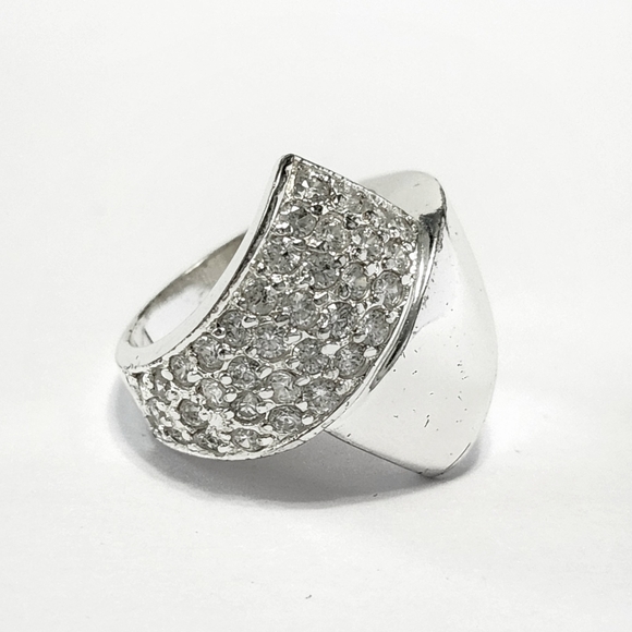 Sterling silver bypass Ring 6.25 - Picture 5 of 11